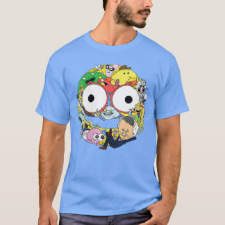 Frauen Lächelnde Freunde Smiley-Gesicht Charakter  T-Shirt