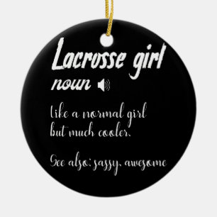 Frauen Lacrosse Girl Definition für Lax Keramik Ornament