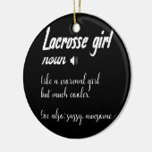 Frauen Lacrosse Girl Definition für Lax Keramik Ornament (Links)