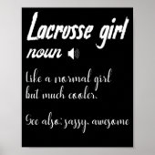 Frauen Lacrosse Girl Definition für Lax Poster (Vorne)