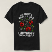 Frauen Ladybug Insektenentomologie VNeck T-Shirt (Design vorne)