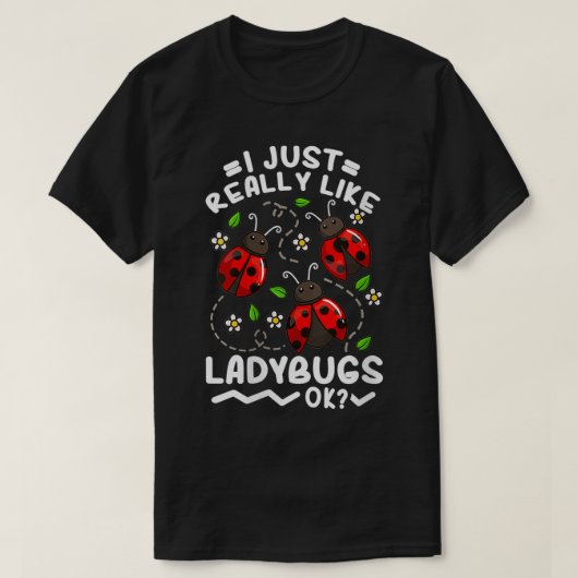Frauen Ladybug Insektenentomologie VNeck T-Shirt (Design vorne)