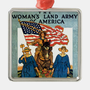Frauen-Land-Armee Ornament Aus Metall