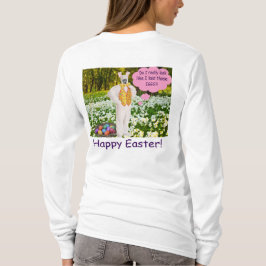Frauen lange Ärmel T. Frohe Ostern. klipspringen T-Shirt
