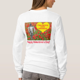 Frauen lange Ärmel T. Glücklicher Valentinstag b T-Shirt