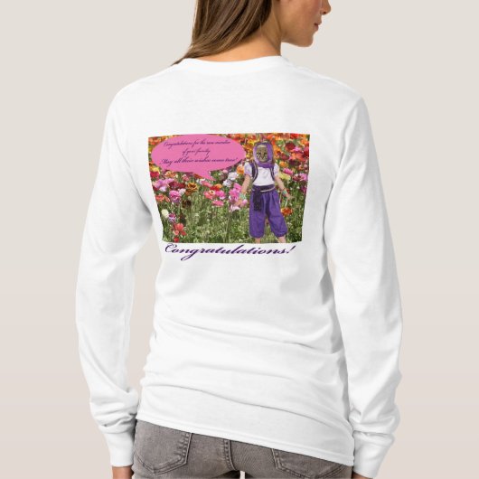 Frauen lange Ärmel T. Herzlichen Glückwunsch! T-Shirt (Rückseite)