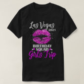Frauen Las Vegas Girls Trip 2021 Urlaub Rosa Lip T-Shirt (Design vorne)