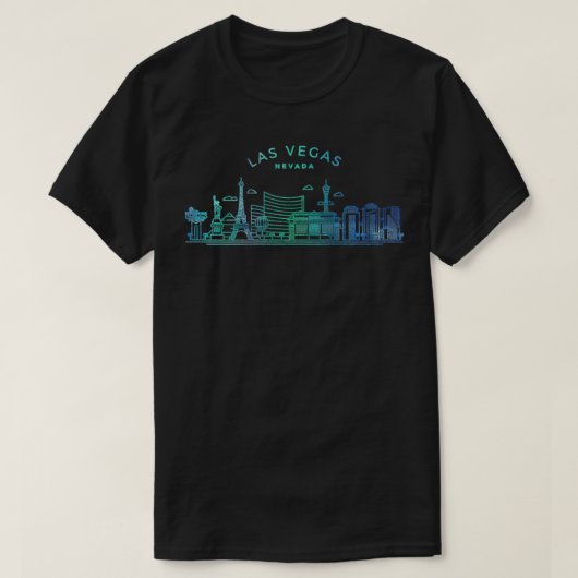 Frauen Las Vegas Skyline City Metropole  T-Shirt (Design vorne)