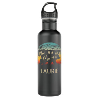 Frauen Laurie Name Gift Retro Sun Personalisiert M Edelstahlflasche