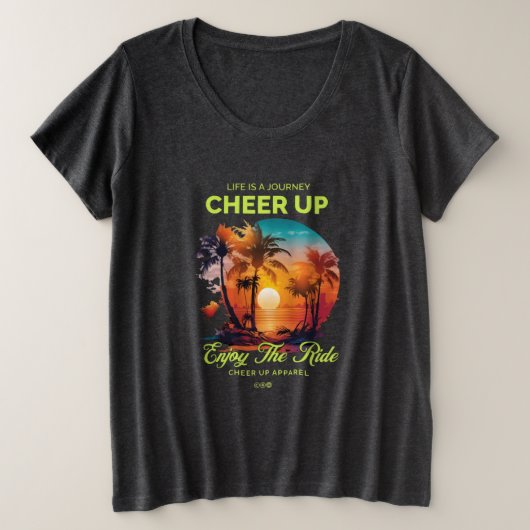 FRAUEN LEBENSREISE AUFMUNTERN PLUS SIZE TEE (Design vorne)