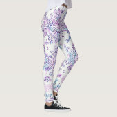 FRAUEN LEGGINGS DRUCKTE FLORALISCHE GESTALTUNG (Rechts)