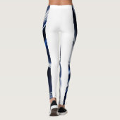 FRAUEN LEGGINGS METALLIC DARK BLUE (Rückseite)