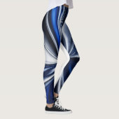 FRAUEN LEGGINGS METALLIC DARK BLUE (Rechts)