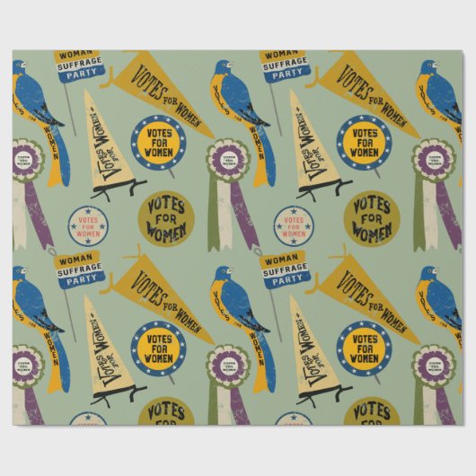 Frauen leiden an Bewegung Memorabilia Collage Prin Geschenkpapier (Flach)