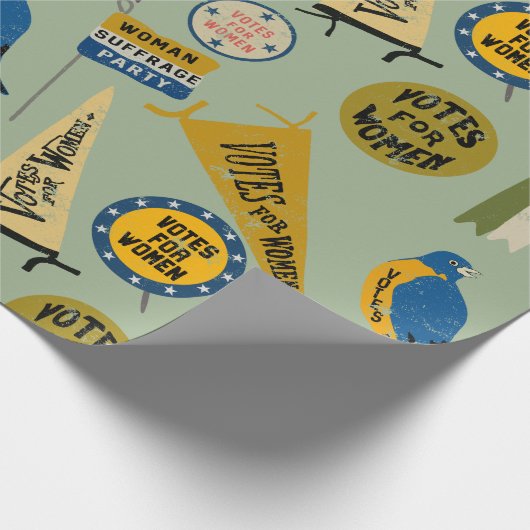 Frauen leiden an Bewegung Memorabilia Collage Prin Geschenkpapier (Ecke)