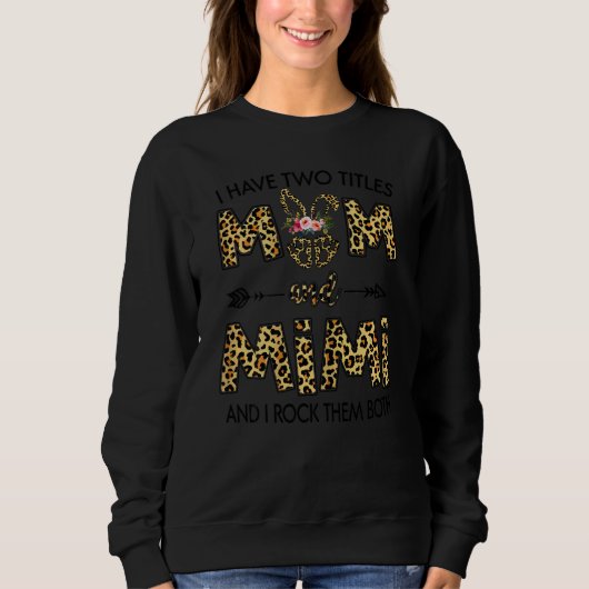 Frauen Leopard Grafik Top Mütter Da (Vorderseite)