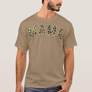 Frauen Leopard Print Mama Mommy Mama T-Shirt