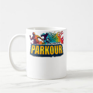 Frauen lernen Parkour Freerunning Extremsport Fre Kaffeetasse