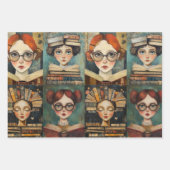 Frauen lesen Bücher Geschenkpapier Set (Vorderseite 2)
