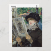 Frauen lesen | Édouard Manet Postkarte (Vorne/Hinten)