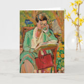 Frauen lesen | George Leslie Hunter Karte (Gelbe Blume)