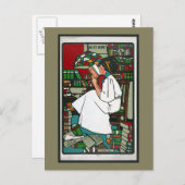 Frauen lesen postkarte (Vorne/Hinten)