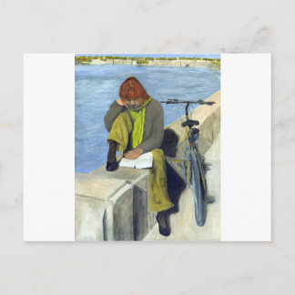 Frauen lesen postkarte