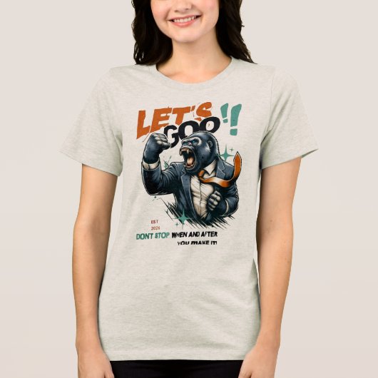 FRAUEN LET'S GOO LERNEN LERNEN TEE (Vorderseite)