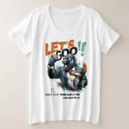 FRAUEN LET'S GOO LERNEN PLUS SIZE TEE