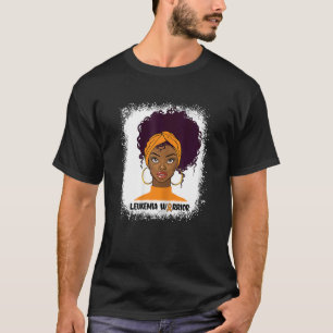 Frauen Leukämie Warrior Curly Natural Hair Afro Af T-Shirt