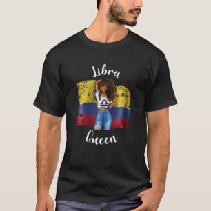 Frauen Libra Königin aus Kolumbien Afro Kolumbien T-Shirt