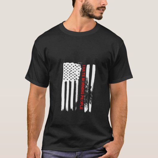 Frauen Liebe Amerika ich hasste Morgenmenschen USA T-Shirt (Vorderseite)