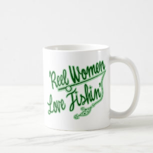 Frauen Liebe Angeln Frauen im Freien Kaffeetasse