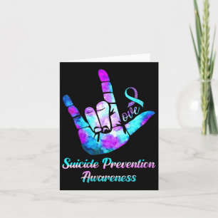 Frauen Liebe Hand-Schild Suizidprävention Bewussts Karte