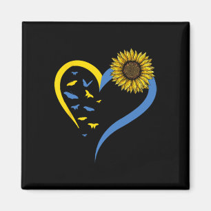 Frauen Liebe Herz Ukraine Sonnenblume Ukrainischer Magnet