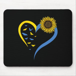Frauen Liebe Herz Ukraine Sonnenblume Ukrainischer Mousepad