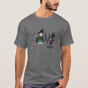 Frauen Liebe Leben Hexe Halloween T-Shirt
