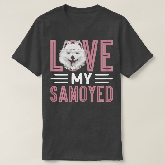 Frauen Liebe Mein Samoyed Dog Besitzer Samoyed T-Shirt (Design vorne)