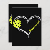 Frauen Liebe Pickleball - niedliches Pickleball-Sp Begleitkarte (Vorne/Hinten)
