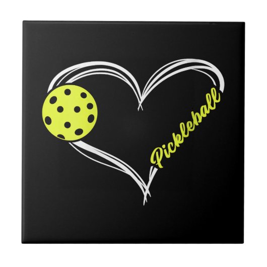 Frauen Liebe Pickleball - niedliches Pickleball-Sp Fliese (Vorderseite)