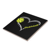 Frauen Liebe Pickleball - niedliches Pickleball-Sp Fliese (Seite)