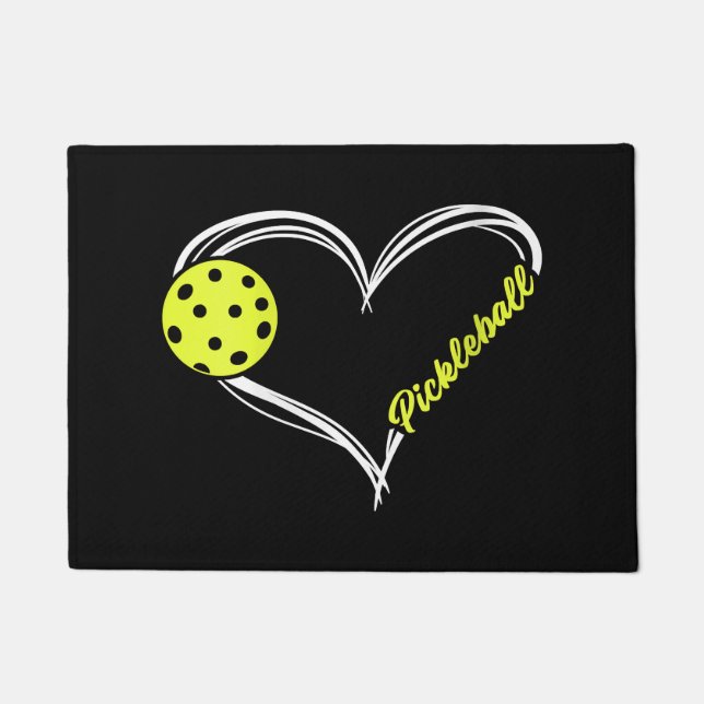 Frauen Liebe Pickleball - niedliches Pickleball-Sp Fußmatte (Vorderseite)