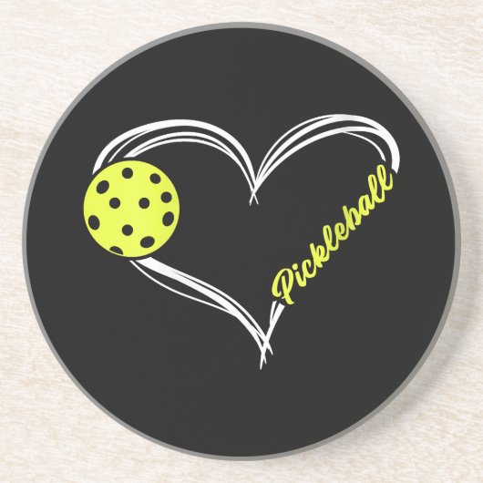 Frauen Liebe Pickleball - niedliches Pickleball-Sp Getränkeuntersetzer (Vorne)