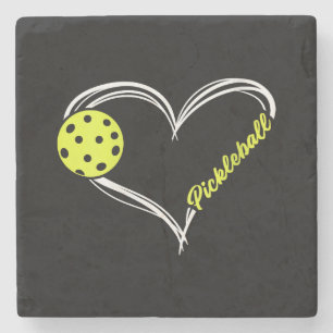 Frauen Liebe Pickleball - niedliches Pickleball-Sp Steinuntersetzer