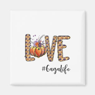 Frauen Lieben Gaga Leben Kürbis Herbst Halloween Magnet