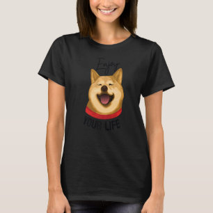 Frauen lieben Shiba Inu Hund genießen Ihr Leben T-Shirt