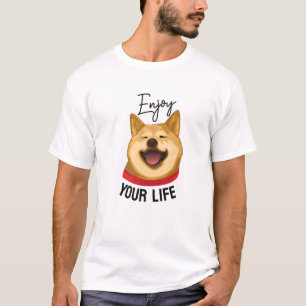 Frauen lieben Shiba Inu Hund genießen Ihr Leben T-Shirt