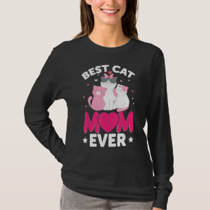 Frauen Liebliche Katze Cat Liebe Beste Katze Mama T-Shirt
