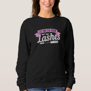 Frauen Ließ mich, Lashlinsen-Künstlerin Eyelash zu Sweatshirt