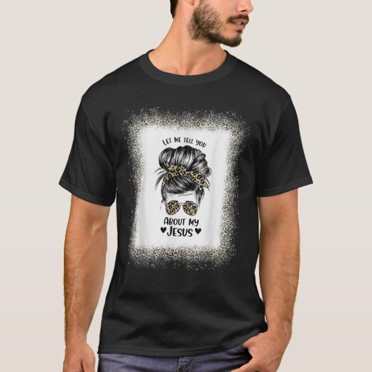 Frauen Ließ mir, Ihnen von meinem Jesus Leopard-Sc T-Shirt (Vorderseite)